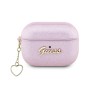 Funda Guess AirPods Pro / Pro 2 Morada | Metallic Script Heart Charm