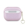 Funda Guess AirPods Pro / Pro 2 Morada | Metallic Script Heart Charm