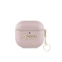 Funda Guess para AirPods 4 con Colgante de Corazón – Rosa