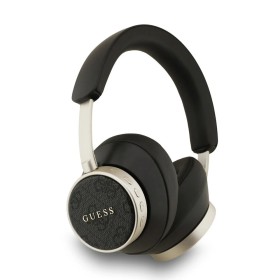 Auriculares Bluetooth Guess Over-Ear Colección 4G Classic Logo en Piel Sintética Negro