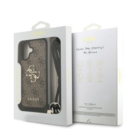 Funda Guess Crossbody para iPhone 17 – Colección 4G Big Logo con Cordón Ajustable – Marrón
