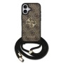 Funda Guess Crossbody para iPhone 17 – Colección 4G Big Logo con Cordón – Marrón