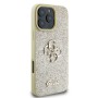 Funda Guess iPhone 16 Pro Max Dorado Glitter | Big 4G Logo Dorado