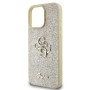 Funda Guess iPhone 16 Pro Max Dorado Glitter | Big 4G Logo Dorado