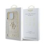 Funda Guess iPhone 16 Pro Max Dorado Glitter | Big 4G Logo Dorado