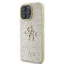 Funda Guess iPhone 16 Pro Dorado Glitter | Big 4G Logo Dorado
