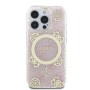 Funda Guess para iPhone 16 Pro – Peony on 4G – Rosa MagSafe