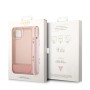 Funda Guess iPhone 14/13 Rosa Traslúcida | Cordón Crossbody