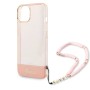 Funda Guess iPhone 14/13 Rosa Traslúcida | Cordón Crossbody