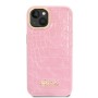 Funda Guess iPhone 14/13 Rosa Croco | Botones Metálicos