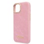 Funda Guess iPhone 14/13 Rosa Croco | Botones Metálicos