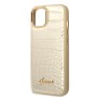 Funda Guess iPhone 14/13 Dorado Croco | Botones Metálicos