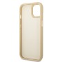 Funda Guess iPhone 14/13 Dorado Croco | Botones Metálicos