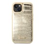 Funda Guess iPhone 14/13 Dorado Croco | Botones Metálicos