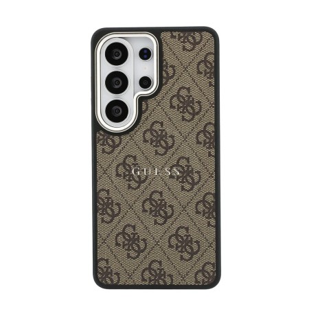 Funda Guess para Samsung Galaxy S26 Ultra – Colección 4G Classic Logo con MagSafe y Bordes Dorados – Marrón