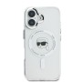 Funda Karl Lagerfeld iPhone 16 Blanca MagSafe | IML Metal Karl Head