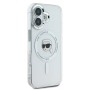 Funda Karl Lagerfeld iPhone 16 Blanca MagSafe | IML Metal Karl Head