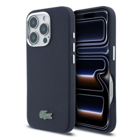 Funda Lacoste iPhone 16 Pro Azul Marino | MagSafe y Petit Piqué