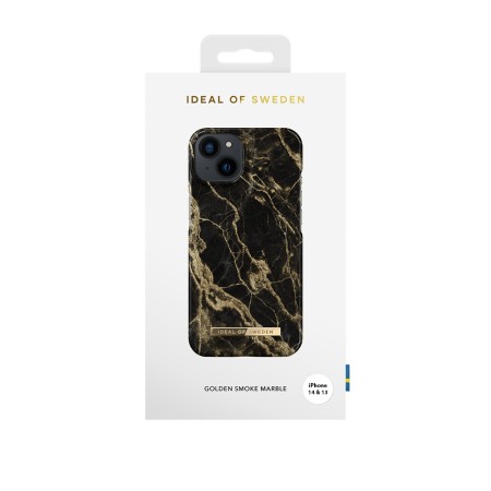 Funda Premium Ideal of Sweden para iPhone 15, 14 y 13 - Golden Smoke Marble