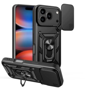 Funda Armadura con Tapa Deslizante Honor 600 Pro Cámara y Anillo | Wephone Mayorista