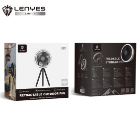 Ventilador Multifunción de Camping Lenyes LHF11 | Batería 8000mAh (Powerbank) | Trípode Telescópico | Luz LED