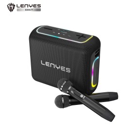 Altavoz Bluetooth Party Lenyes S867 | 200W Peak Power | 2 Micrófonos Inalámbricos 2.4G | RGB Dinámico | Correa de Transporte