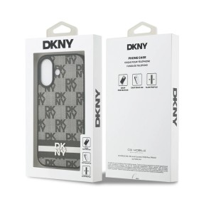 Funda DKNY para iPhone 17 Patrón de Cuadros Negra | Mayorista Oficial