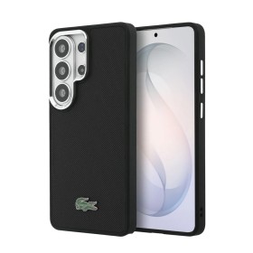 Funda Lacoste Premium para Samsung S26 Ultra - MagSafe - Bordes Metálicos - Petit Piqué Negro