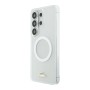 Funda Lacoste Premium para Samsung Galaxy S26 Ultra – Transparente Mate con Borde Dorado y MagSafe