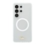 Funda Lacoste Premium para Samsung Galaxy S26 Ultra – Transparente Mate con Borde Dorado y MagSafe