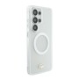 Funda Lacoste Premium para Samsung Galaxy S26 Ultra – Transparente Mate con Borde Dorado y MagSafe
