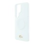 Funda Lacoste Premium para Samsung Galaxy S26 Ultra – Transparente Mate con Borde Dorado y MagSafe