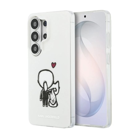Funda Karl Lagerfeld para Galaxy S26 Ultra - Transparente MagSafe IML Karl & Choupette Heart