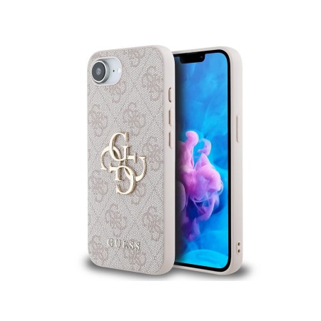 Funda Guess para iPhone 16e / 17e – Colección 4G con Logotipo Metálico Big – Rosa