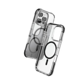 Funda para iPhone 15 Pro Max PULOKA DEFENDER Transparente MagSafe – Antigolpes color Negro