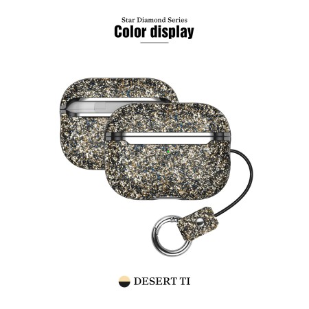 Funda AirPods 4 ONEGIF Star Diamond Series · Purpurina Premium Glam color Desierto
