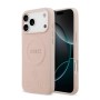 Funda Guess para iPhone 17 Pro – Colección Peony Hot Stamp en Piel Sintética – Rosa MagSafe