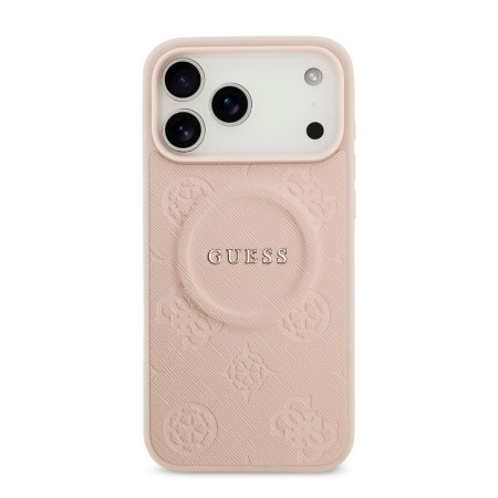 Funda Guess iPhone 17 Pro Rosa MagSafe | Peony Hot Stamp PU