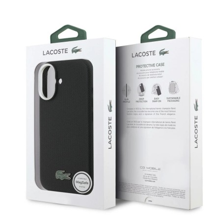 Editar imagen: Funda Lacoste para iPhone 17  - MagSafe - Textura Petit Piqué - Azul Navy