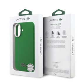 Funda Lacoste Premium para iPhone 17 – Estragon Green con Bordes Metálicos y MagSafe
