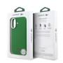 Funda Lacoste Premium para iPhone 17 – Estragon Green con Bordes Metálicos y MagSafe
