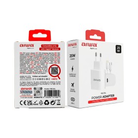 Cargador de Pared Aiwa Original 25W Power Adapter | Puerto USB-C con Cable Tipo C a Lightning para Dispositivos Apple