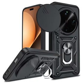 Funda Armadura con Tapa Deslizante Oppo Find X9 Ultra con anillo Giratorio