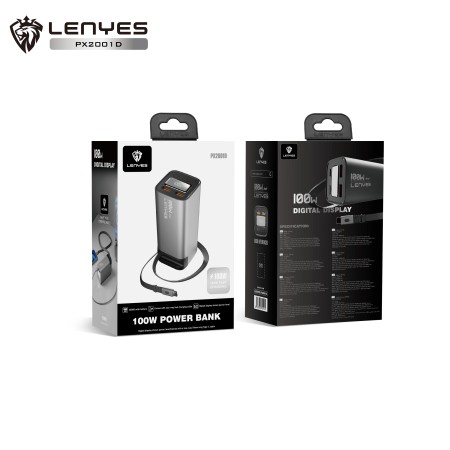 Power Bank Lenyes PX2001D | 20000mAh | 100W PD para Portátiles