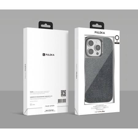 Funda para iPhone 15 Pro Magnética con Textura de Tela Brillante con MagSafe