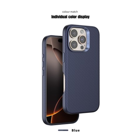 Funda PULOKA para iPhone 16 Textura Fibra de Carbono con MagSafe