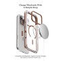 Funda PULOKA iPhone 17 Pro Transparente Antigolpes con MagSafe (Borde de Color) Naranja