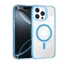 Funda GStyle Transparente MagSafe para iPhone 14 Pro Max – Rígida y Antigolpes - Color Azul Claro
