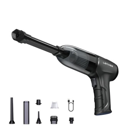 Aspiradora de Coche 4 en 1 Lenyes LCV201 | 5000PA | Batería 4000mAh | Función Soplador e Inflador | Motor Alta Precisión