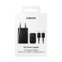 Cargador Original Samsung 15W Power Adapter USB-C | Adaptador de Pared con Cable USB-C a USB-C (1m) Negro